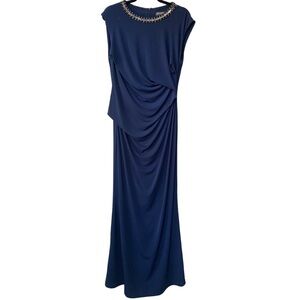 A Pea in‎ the Pod Maternity Evening Dress Size M Embellished Ruched Faux Wrap